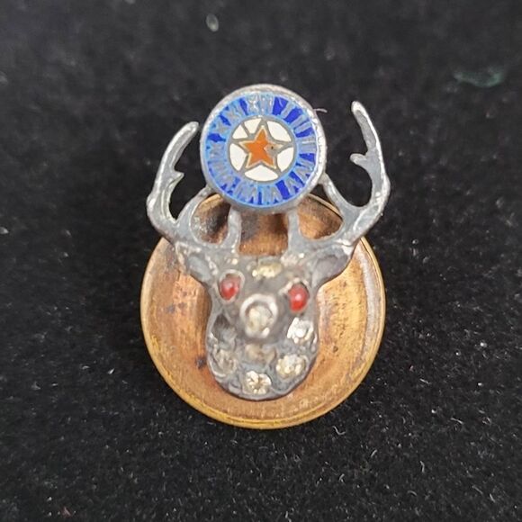 Benevolent & Protective Order of Elks Mini Lapel Pin B.P.O.E. Antique Vintage - Picture 1 of 11
